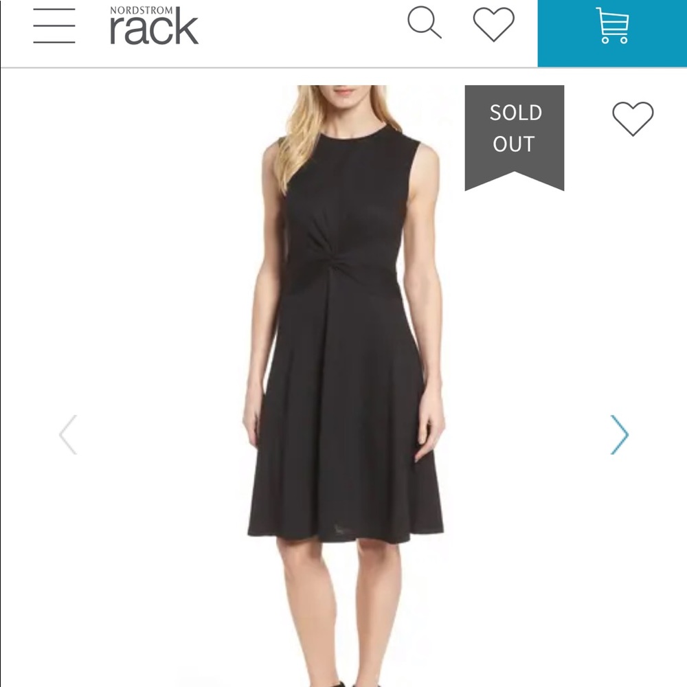 Caslon Black Twist Front Knit Dress XXL NWT